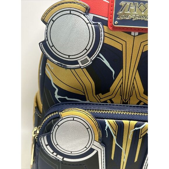 Loungefly Thor: Love and Thunder Glow-in-Dark Cosplay Mini Backpack Purse NWT - Picture 3 of 16
